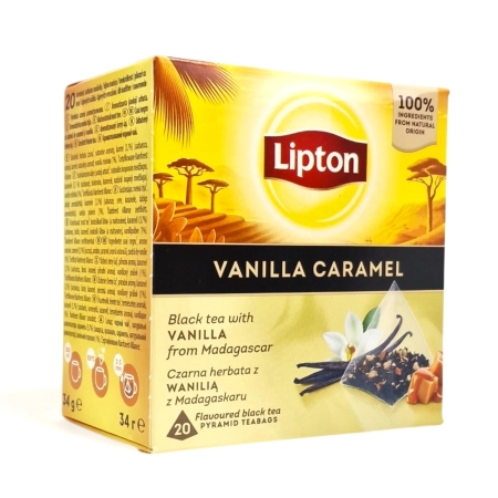 Herbata czarna ekspresowa Lipton z wanilią z Madagaskaru 20 piramidek